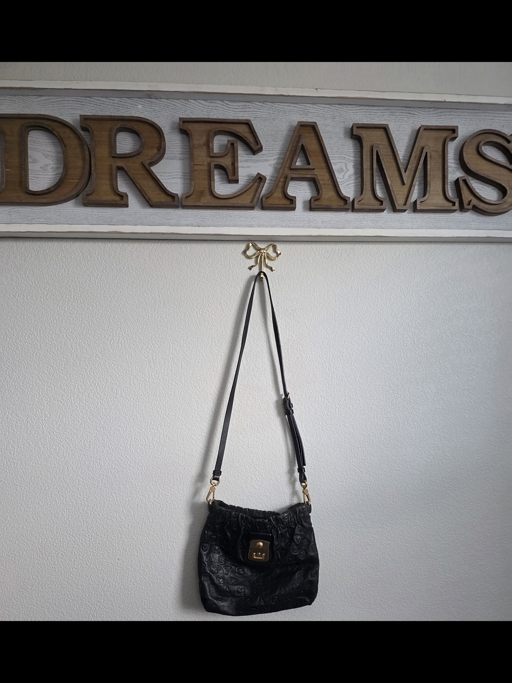 Marc Jacobs Cross Body Bag with Gold Hardware As Is